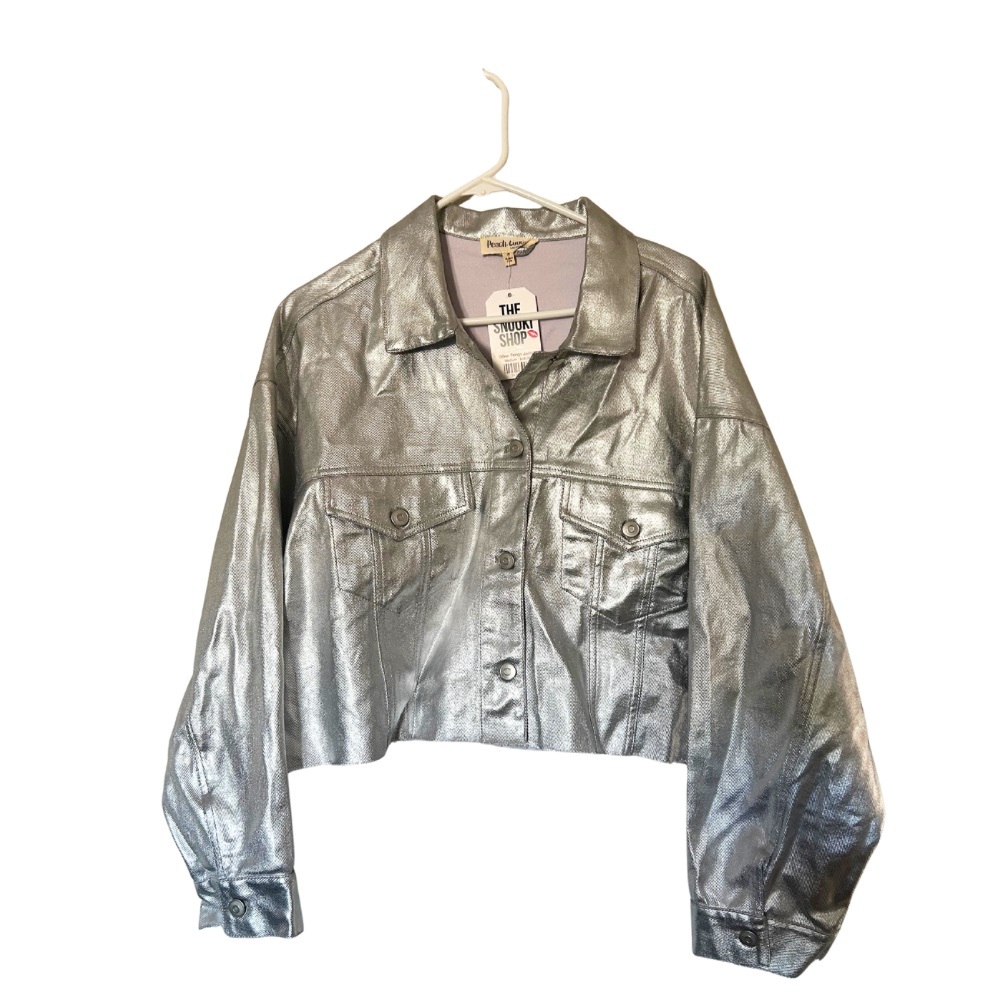 Peach Love California Metallic Silver Jacket From Snooki Shop M
